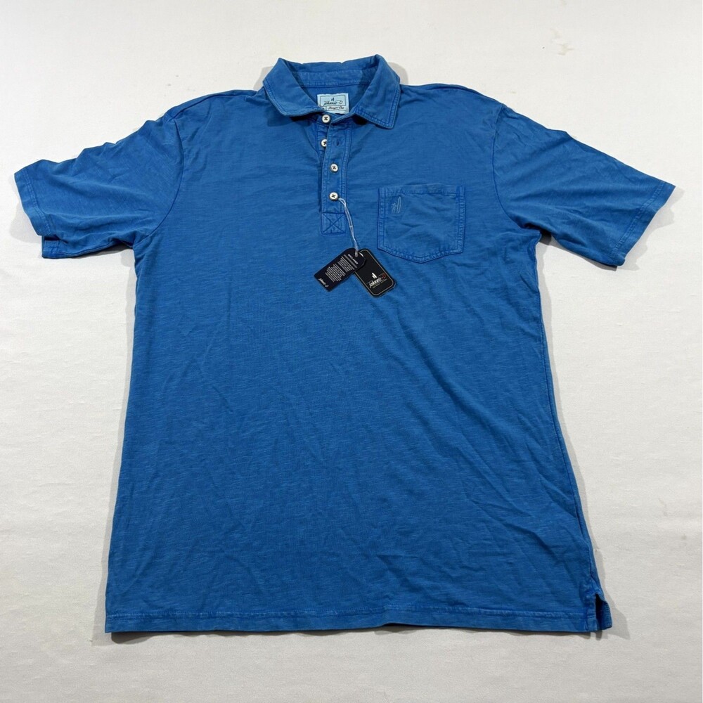 Johnnie-O Polo Shirt Mens Blue Riptide Coastal Wash Short Sleeve Golf Sz M NWT